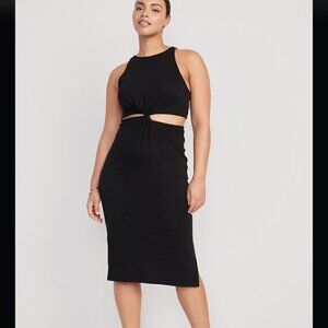 Twist Front Midi Dress